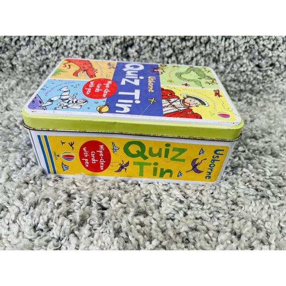 Usborne Quiz Tin Flash Card Game Children Kids Trivia Flash Toys And Games - Picture 2 of 8